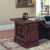 Antique Style Walnut Barcelona Double Pedestal Executive Desk