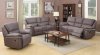 Matt Ash Power Motion Sofa & Loveseat in Gray Fabric by Mstar