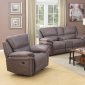 Matt Ash Power Motion Sofa & Loveseat in Gray Fabric by Mstar