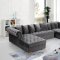 Zarah Sectional Sofa 698 in Fabric by Meridian w/Optional Tables