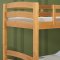 Rich Honey Pine Finish Contemporary Twin Bunk Bed