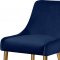 Owen Counter Stool 745 Set of 2 Navy Velvet Fabric by Meridian