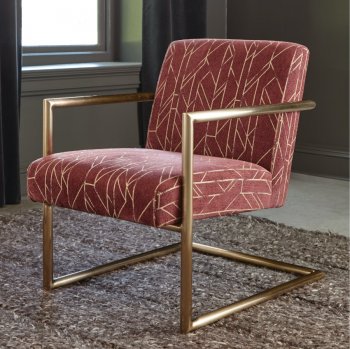 905405 Set of 2 Accent Chairs in Wine Fabric by Coaster [CRCC-905405]