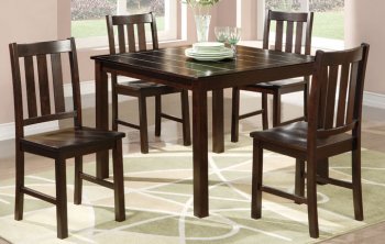 Dark Brown Contemporary 5Pc Dinette Set [PXDS-F2241]