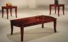 Cherry Finish Elegant Traditional 3Pc Coffee Table Set