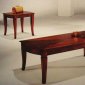 Cherry Finish Elegant Traditional 3Pc Coffee Table Set