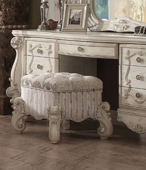 Versailles Stool 21138 in Bone White by Acme [AMAC-21138 Versailles]