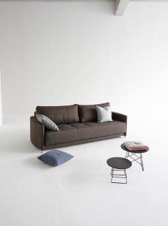 Crescent D.E. Sofa Bed by Brown in Innovation w/Chromed Legs