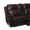 Warner Power Motion Sofa in Wine Fabric by NCFurniture