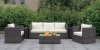 Ilona Outdoor Patio Set CM-OS2136-Set11 in Ivory & Espresso