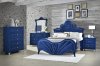 Dante Bedroom Set 5Pc 24220 in Blue Velvet by Acme w/Options