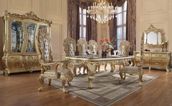 Cabriole Dining Table DN01482 in Gold by Acme w/Options [AMDS-DN01482 Cabriole]