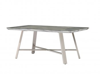 T849 Coffee Table & 2 End Tables Set Grey Faux Marble by Global [GFCT-T849]