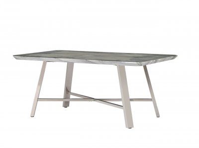 T849 Coffee Table & 2 End Tables Set Grey Faux Marble by Global