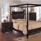 Espresso Finish Bedroom with Post Bed