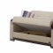 Fulton Sofa Bed in Beige Bonded Leather by Empire w/Options