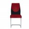 D1021DC Dining Chair Set of 4 in Red/Black Velvet by Global