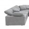 Naveen Sectional Sofa LV01563 in Gray Linen by Acme w/6 Pillows