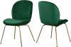 Paris Dining Chair 785 Set of 4 Green Velvet Fabric by Meridian