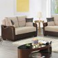 Seattle Sofa Bed in Beige & Espresso by Empire w/Options