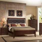 B201 Bedroom Set in Brown Cherry w/Options