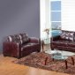 Brown Bonded Leather Modern 7020 Sofa w/Options