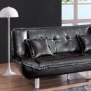 Walnut Faux Leather Stylish Contemporary Sofa Bed