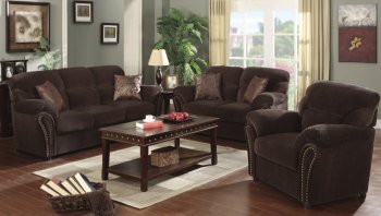 Patricia 50950 Sofa in Chocolate Velvet by Acme w/Options [AMS-50950 Patricia Chocolate]