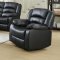 G943 Motion Sofa & Loveseat in Black Bonded Leather by Glory