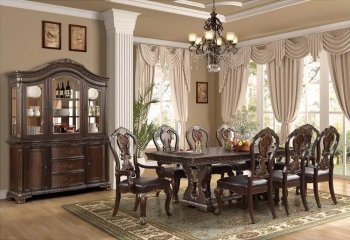 King Arthur Dining Table SD864 Dark Walnut by Amalfi w/Options [SFALTDS-SD864 King Arthur]