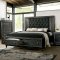 Demetria Bedroom CM7584DR w/Storage Drawers in Metallic Gray