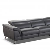 Azur Reclining Sofa in Grey Full Leather by VIG