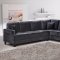 Ferrara Sectional Sofa 655 in Grey Velvet Fabric w/Options