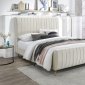 Zara Bed in Cream Velvet by Meridian w/Options