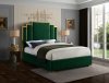 Hugo Bed in Green Velvet Fabric by Meridian