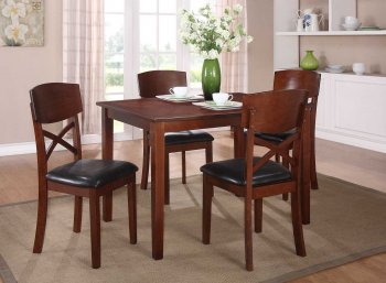 Jonas 2558 Dining Set 5Pc in Cherry by Homelegance [HEDS-2558 Jonas]