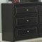 Ebonized Espresso Finish Contemporary Bedroom w/Storages