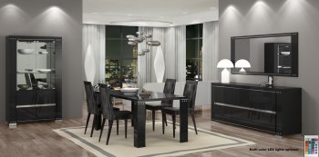 Armonia Diamond Black Dining Table by At Home USA w/Options [AHUDS-Armonia Diamond Black]