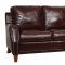 Austin Sofa & Loveseat Set Dark Sienna Full Italian Leather