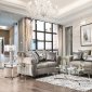 Sinatra Sofa SM6153 in Gray Velvet-Like Linen w/Options