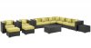 Cohesion Outdoor Patio Sectional 11Pc Set Choice of Color-Modway