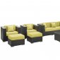 Cohesion Outdoor Patio Sectional 11Pc Set Choice of Color-Modway