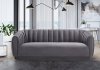 Arno Sofa TOV-S167 in Grey Velvet Fabric by TOV Furniture