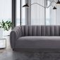 Arno Sofa TOV-S167 in Grey Velvet Fabric by TOV Furniture