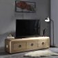 Jennavieve TV Stand 91564 in Gold Aluminum by Acme w/Options