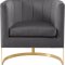 Carter Accent Chair 515 in Grey Velvet by Meridian