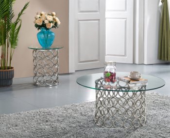 Opal Coffee Table 236 Clear Glass Top by Meridian w/Options [MRCT-236 Opal]