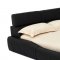 Steward Bed in Black Leather Match by Whiteline Imports