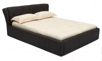 Natalie Bed in Chocolate Leather Match by Whiteline Imports [WLB-Natalie Chocolate]