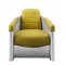 Brancaster Accent Chair 59624 in Yellow Leather by Acme